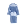 Wedding morning gowns, bride and bridesmaid bathrobes, female bathrobes, matte color, satin bathrobes, hemmed cuffs, bathrobes A9000D, uniform size details Picture